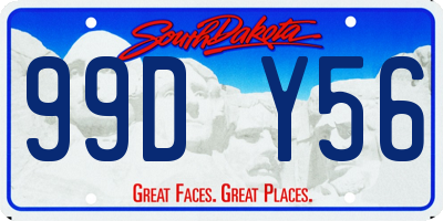 SD license plate 99DY56