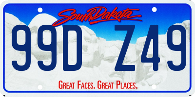 SD license plate 99DZ49