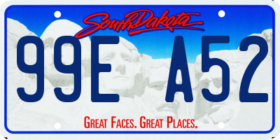 SD license plate 99EA52