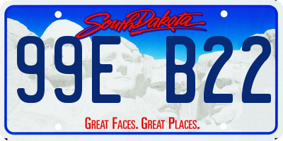 SD license plate 99EB22