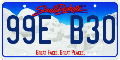 SD license plate 99EB30