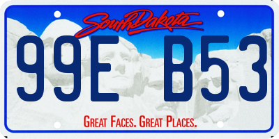SD license plate 99EB53