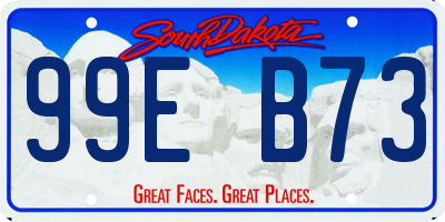 SD license plate 99EB73