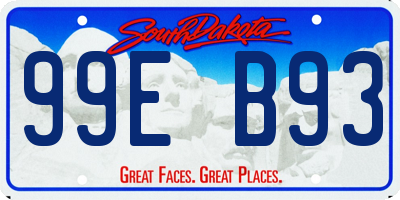 SD license plate 99EB93
