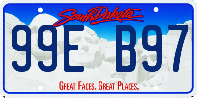 SD license plate 99EB97