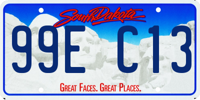 SD license plate 99EC13