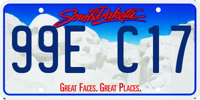 SD license plate 99EC17