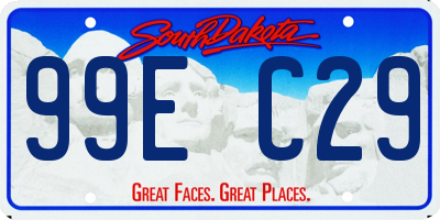 SD license plate 99EC29