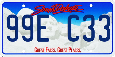 SD license plate 99EC33