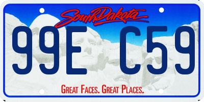 SD license plate 99EC59