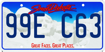 SD license plate 99EC63