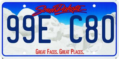 SD license plate 99EC80