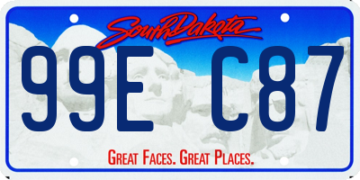 SD license plate 99EC87