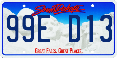 SD license plate 99ED13