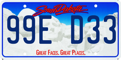 SD license plate 99ED33