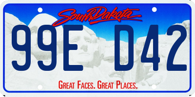 SD license plate 99ED42