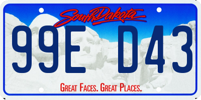 SD license plate 99ED43