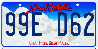 SD license plate 99ED62