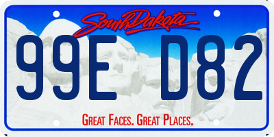 SD license plate 99ED82