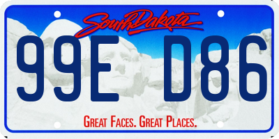 SD license plate 99ED86