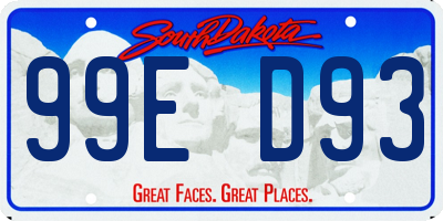 SD license plate 99ED93