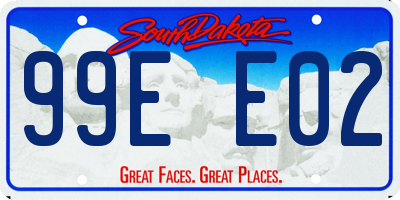 SD license plate 99EE02