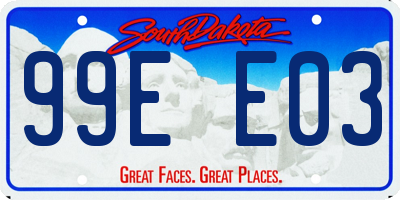 SD license plate 99EE03