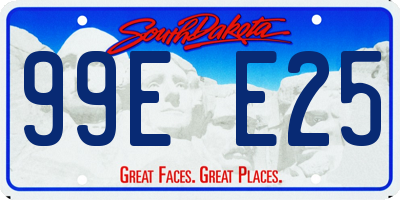 SD license plate 99EE25