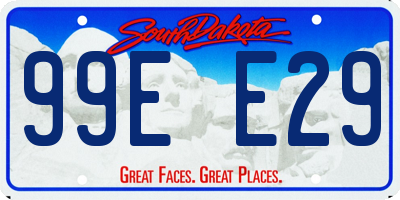 SD license plate 99EE29