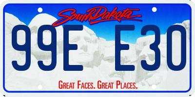 SD license plate 99EE30