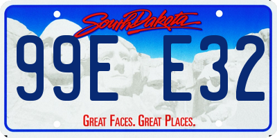 SD license plate 99EE32