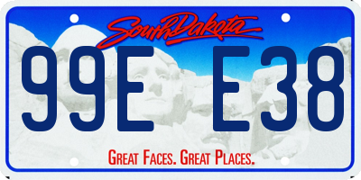 SD license plate 99EE38
