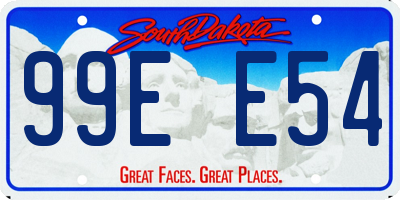 SD license plate 99EE54