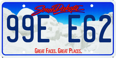 SD license plate 99EE62
