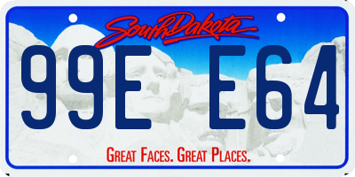 SD license plate 99EE64