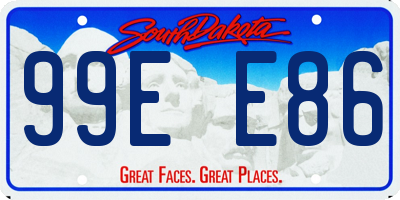 SD license plate 99EE86