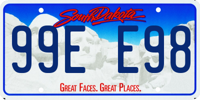 SD license plate 99EE98