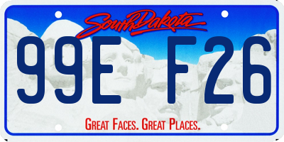 SD license plate 99EF26