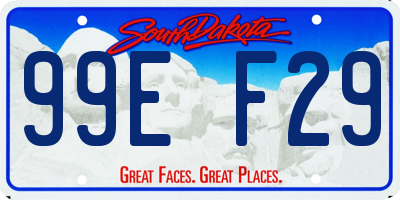 SD license plate 99EF29
