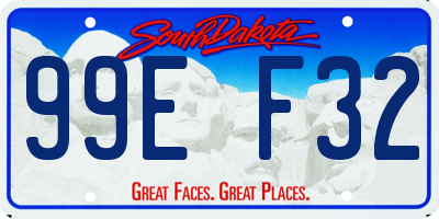 SD license plate 99EF32