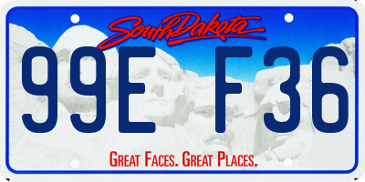 SD license plate 99EF36