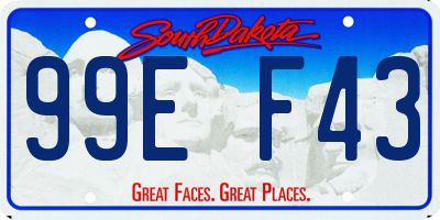 SD license plate 99EF43