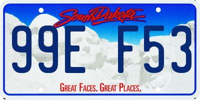 SD license plate 99EF53