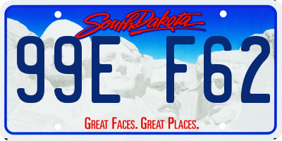 SD license plate 99EF62