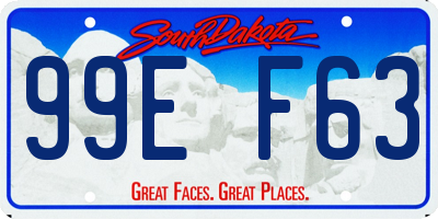 SD license plate 99EF63