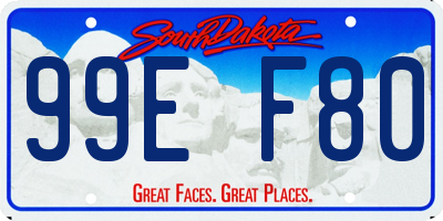 SD license plate 99EF80