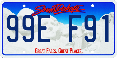 SD license plate 99EF91