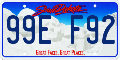 SD license plate 99EF92