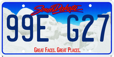 SD license plate 99EG27