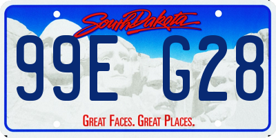 SD license plate 99EG28